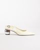 ASOS DESIGN ASOS DESIGN Starlight slingback ball heel shoes in buttermilk-Yellow - 1