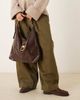 ASOS DESIGN ASOS DESIGN statement buckle slouch tote bag in chocolate-Brown - 3