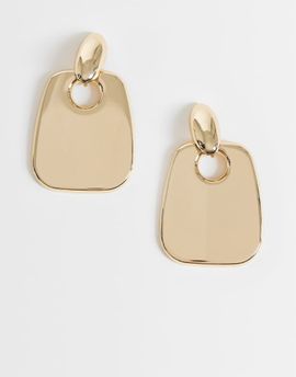 ASOS DESIGN ASOS DESIGN statement doorknocker earrings in gold tone