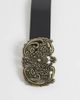 ASOS DESIGN ASOS DESIGN statement floral buckle belt in gold-Black - 3