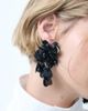 ASOS DESIGN ASOS DESIGN statement floral earrings with black sequins-GOLD - 2