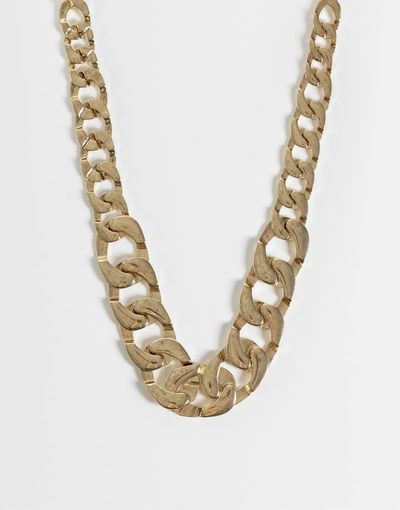 ASOS DESIGN ASOS DESIGN statement necklace with chunky chains in gold tone