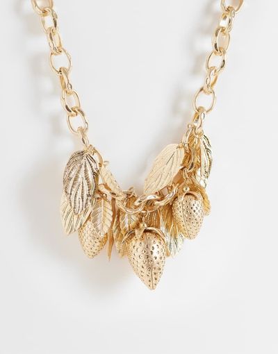 ASOS DESIGN ASOS DESIGN statement necklace with fruity charms in gold tone