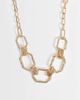 ASOS DESIGN ASOS DESIGN statement necklace with squared-off chain links in gold tone - 1