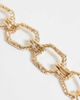 ASOS DESIGN ASOS DESIGN statement necklace with squared-off chain links in gold tone - 3