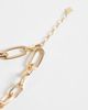 ASOS DESIGN ASOS DESIGN statement necklace with squared-off chain links in gold tone - 4
