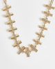 ASOS DESIGN ASOS DESIGN statement necklace with t-bar links and faux crystal detail in gold tone - 1