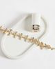 ASOS DESIGN ASOS DESIGN statement necklace with t-bar links and faux crystal detail in gold tone - 2