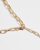 ASOS DESIGN ASOS DESIGN statement necklace with t-bar links and faux crystal detail in gold tone - 3