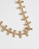 ASOS DESIGN ASOS DESIGN statement necklace with t-bar links and faux crystal detail in gold tone - 4
