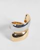 ASOS DESIGN ASOS DESIGN Statement ring in mixed metal with wrap around design-GOLD - 1
