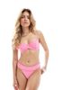 ASOS DESIGN ASOS DESIGN Stella seersucker underwire bikini top in pink - 2
