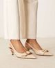 ASOS DESIGN ASOS DESIGN Stellar buckle detail kitten heels in beige-Neutral - 1