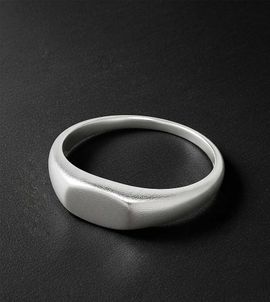 ASOS DESIGN ASOS DESIGN sterling silver brushed finish signet ring