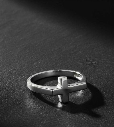 ASOS DESIGN ASOS DESIGN Sterling silver cross ring in silver