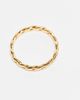 ASOS DESIGN ASOS DESIGN sterling silver gold plated twisted rope band ring in gold - 2