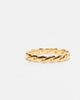ASOS DESIGN ASOS DESIGN sterling silver gold plated twisted rope band ring in gold - 3