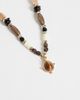 ASOS DESIGN ASOS DESIGN stone pendant mixed shape beaded necklace in brown-Multi - 3