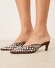 ASOS DESIGN ASOS DESIGN Storm embellished chisel toe mid heel mules in chocolate-Brown - 1