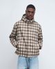 ASOS DESIGN ASOS DESIGN stormMAX™ water repellent oversized raincoat in plaid-Brown - 1