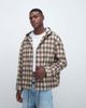 ASOS DESIGN ASOS DESIGN stormMAX™ water repellent oversized raincoat in plaid-Brown - 4
