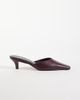ASOS DESIGN ASOS DESIGN Stormy chisel toe heeled mules in plum-Purple - 1