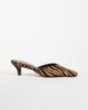 ASOS DESIGN ASOS DESIGN Stormy hair on real leather chisel toe heeled mules in tiger-MULTI - 1