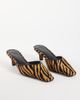ASOS DESIGN ASOS DESIGN Stormy hair on real leather chisel toe heeled mules in tiger-MULTI - 4