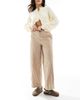 ASOS DESIGN ASOS DESIGN straight clean utility pants in stone-Brown - 1