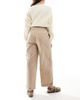 ASOS DESIGN ASOS DESIGN straight clean utility pants in stone-Brown - 3