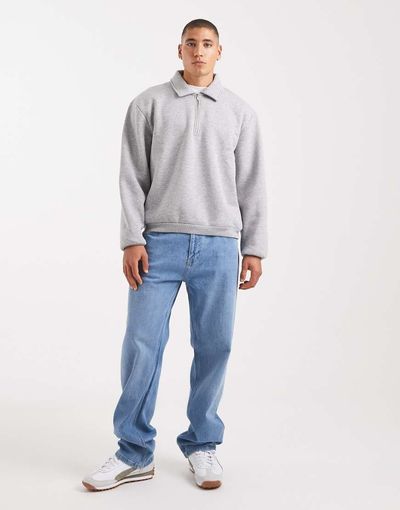 ASOS DESIGN ASOS DESIGN straight fit comfort stretch jeans in midwash blue