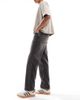 ASOS DESIGN ASOS DESIGN straight fit jeans with yellow tint in washed black - 3