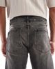 ASOS DESIGN ASOS DESIGN straight fit jeans with yellow tint in washed black - 4
