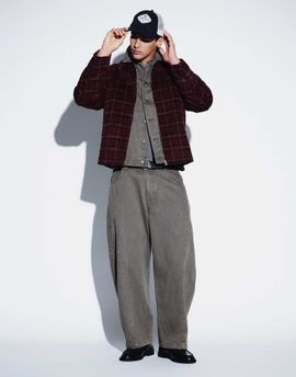 ASOS DESIGN ASOS DESIGN straight jeans in gray herringbone