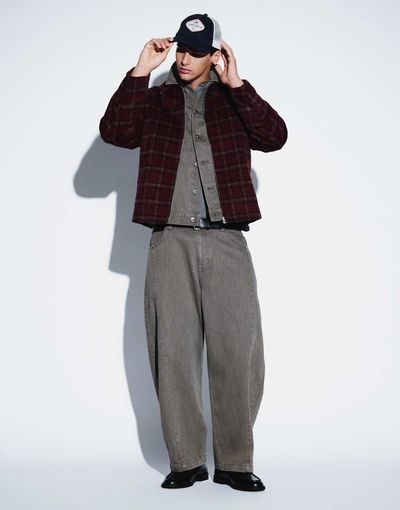 ASOS DESIGN ASOS DESIGN straight jeans in gray herringbone
