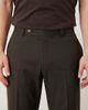 ASOS DESIGN ASOS DESIGN straight leg dress pants in dark brown pinstripes with cuffs - 4