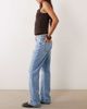 ASOS DESIGN ASOS DESIGN straight leg full length jean in bleach wash-Blue - 3