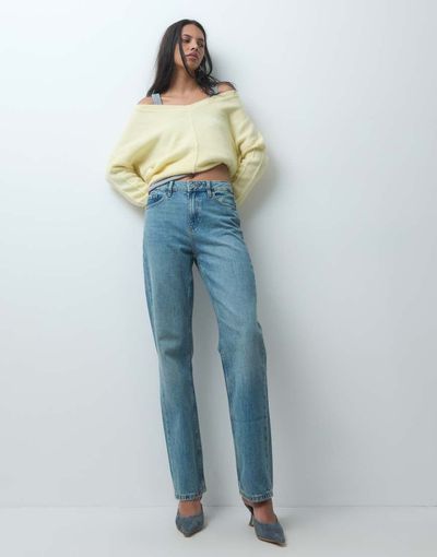ASOS DESIGN ASOS DESIGN straight leg full length jean in light wash blue