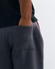 ASOS DESIGN ASOS DESIGN Straight leg jogger with woven tape in charcoal poly cotton-Gray - 3