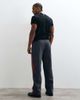 ASOS DESIGN ASOS DESIGN Straight leg jogger with woven tape in charcoal poly cotton-Gray - 4