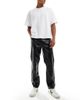 ASOS DESIGN ASOS DESIGN straight leg pants in black faux leather - 1