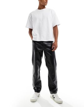 ASOS DESIGN ASOS DESIGN straight leg pants in black faux leather