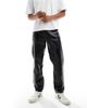 ASOS DESIGN ASOS DESIGN straight leg pants in black faux leather - 2
