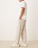 ASOS DESIGN ASOS DESIGN straight leg pants with elastic waist band and pintucks in stone-Gray - 3