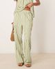 ASOS DESIGN ASOS DESIGN straight leg seersucker pants in khaki stripe - part of a set-Multi - 4