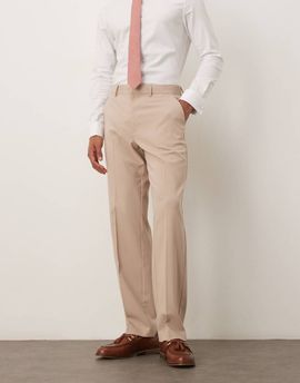 ASOS DESIGN ASOS DESIGN straight leg suit pants in beige-Neutral