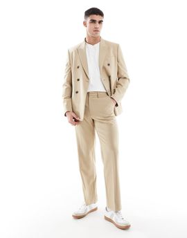 ASOS DESIGN ASOS DESIGN straight leg suit pants in stone-Neutral