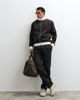 ASOS DESIGN ASOS DESIGN straight leg sweatpants with piqué panels in brown scuba-style fabric - 1
