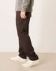 ASOS DESIGN ASOS DESIGN straight pants in brown wool look herringbone with belt tie - 3