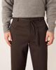 ASOS DESIGN ASOS DESIGN straight pants in brown wool look herringbone with belt tie - 4